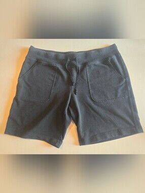 Athletic Works Black Terry Knit Drawstring Pocket Shorts